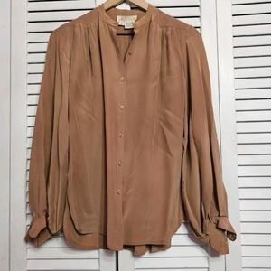 Vintage 1980s • 100% Silk Blouse